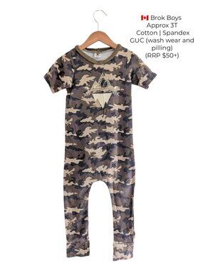 Brok Boys Camo Romper 3T Boys Clothing